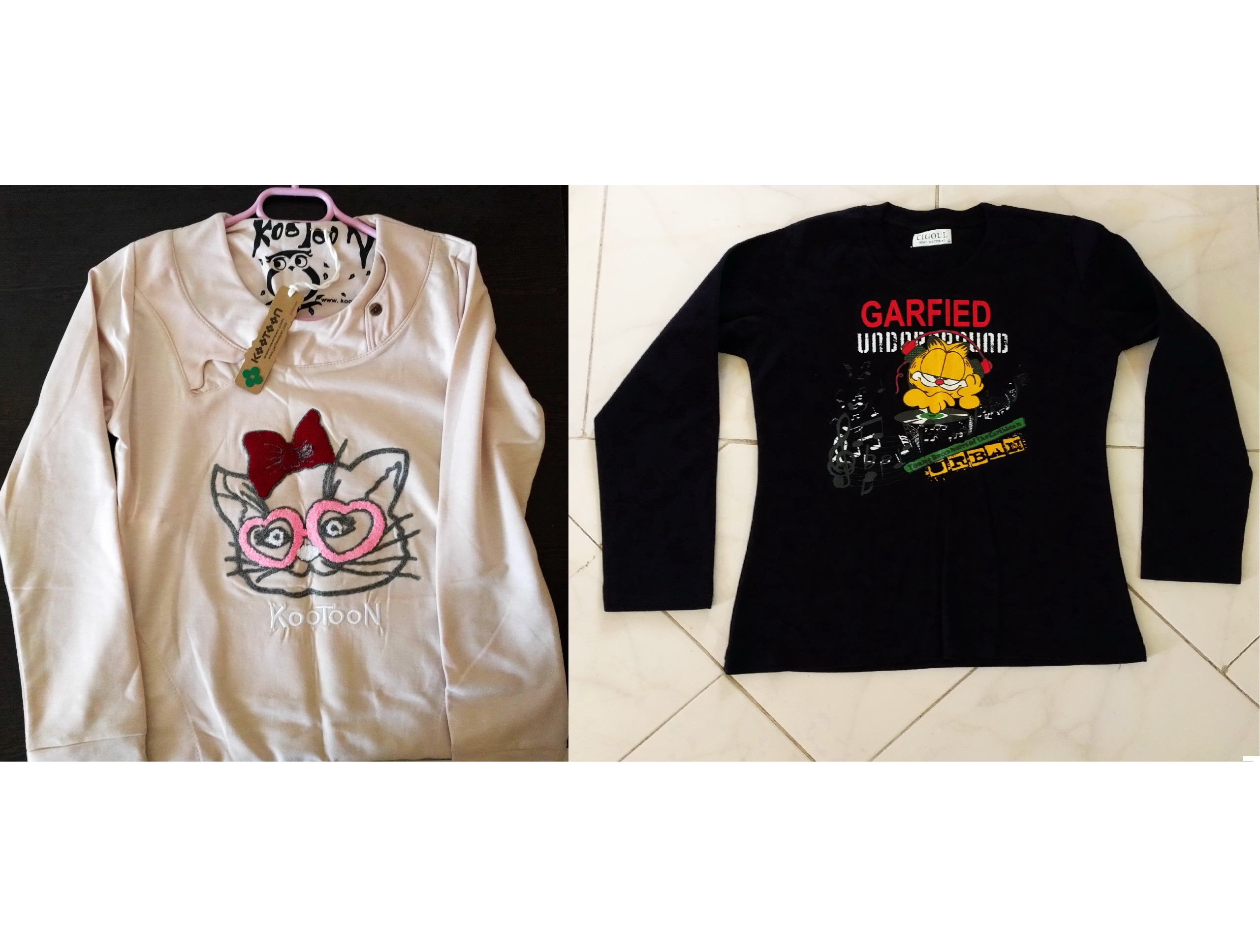 پک 2 عددی بلوز دخترانه زنانه آستین بلند نو