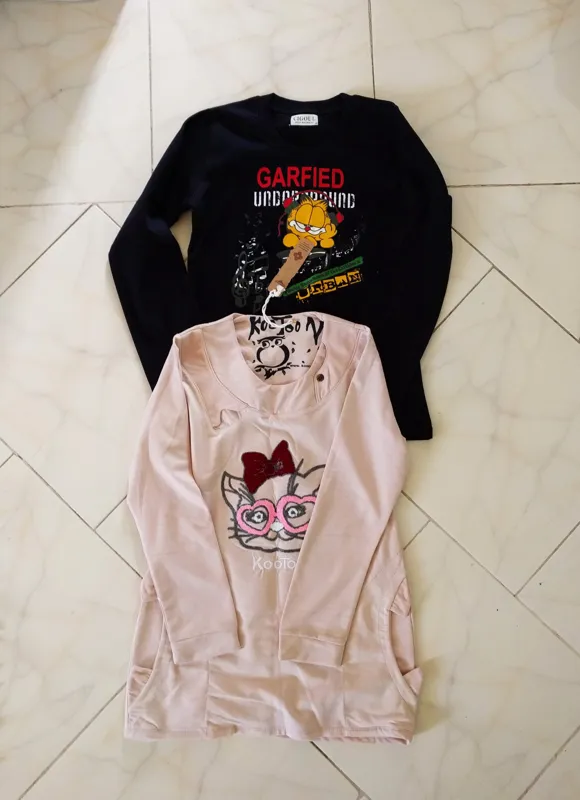 پک 2 عددی بلوز دخترانه زنانه آستین بلند نو