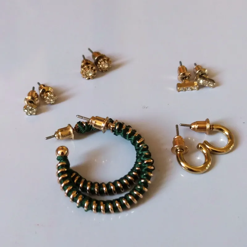 5 جفت گوشواره طلایی ظریف شیک