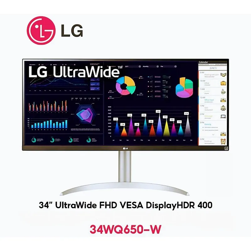 مانیتور گیمینگ 34 اینچ ال جی مدل 34WQ650-W