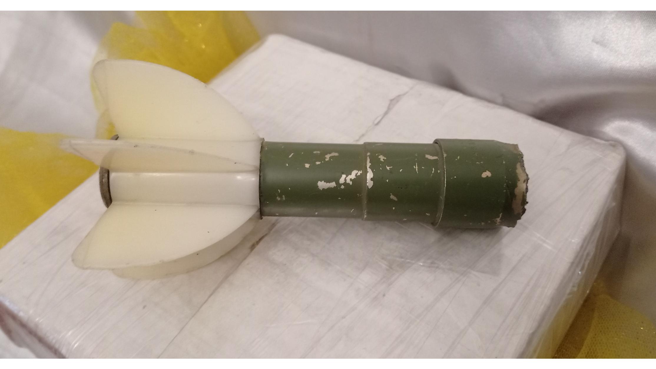 قطعه انتهای خمپاره جامانده از جنگ تحمیلی