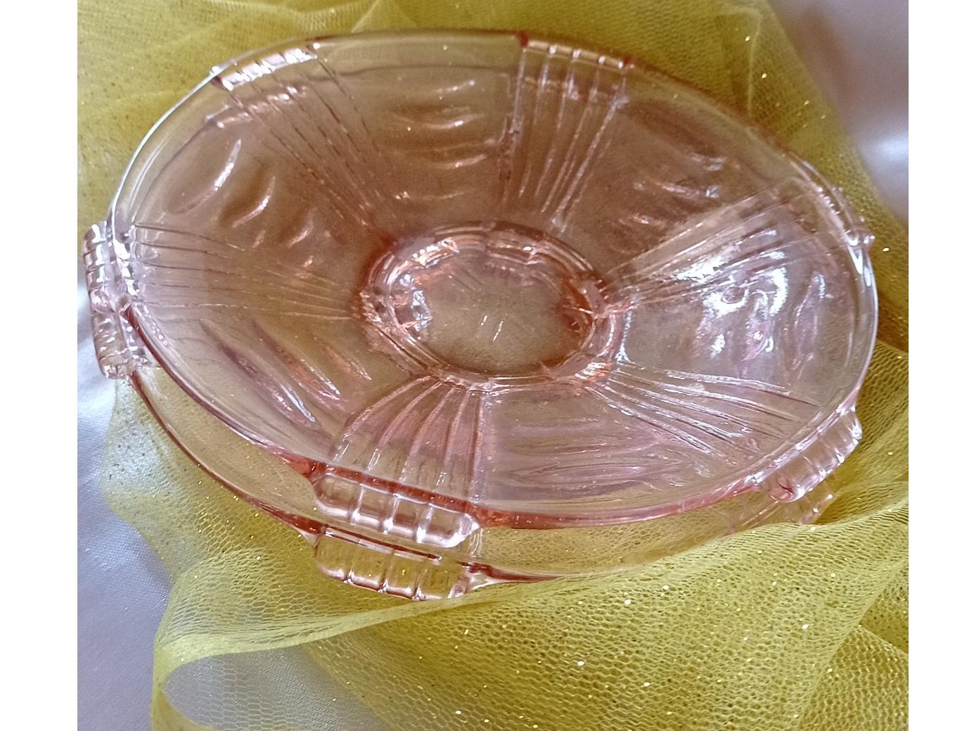 پیش دستی صورتی قدیمی دو عدد