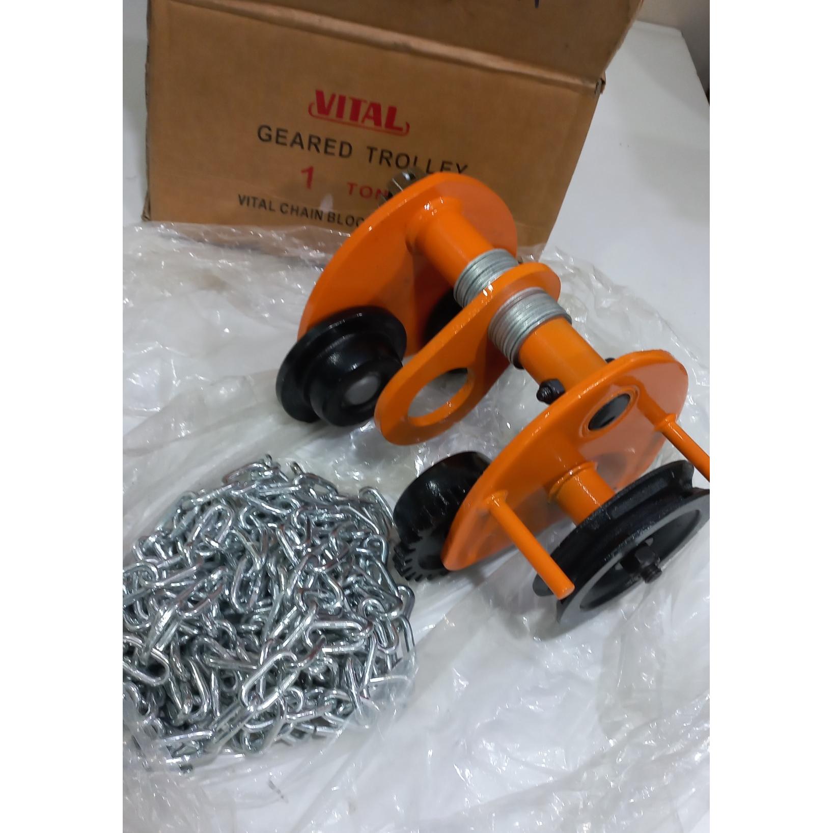 ترولی زنجیری دستی 1 تن اصل ویتال ( ژاپنی)
