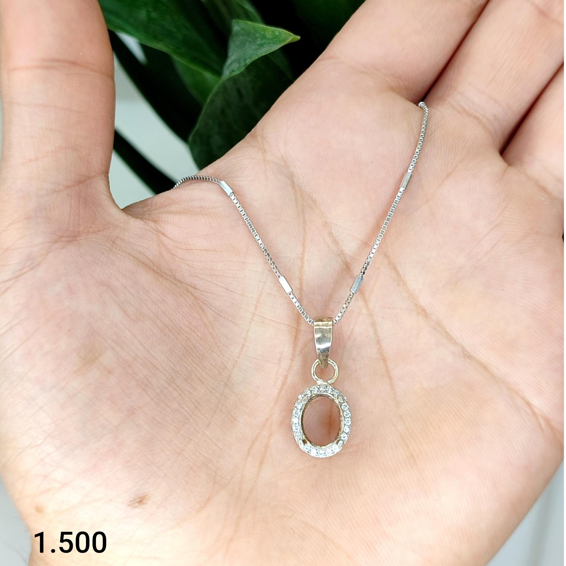 رکاب پایه گردنی 925 ایتالیا دستساز روکش طلاسفید