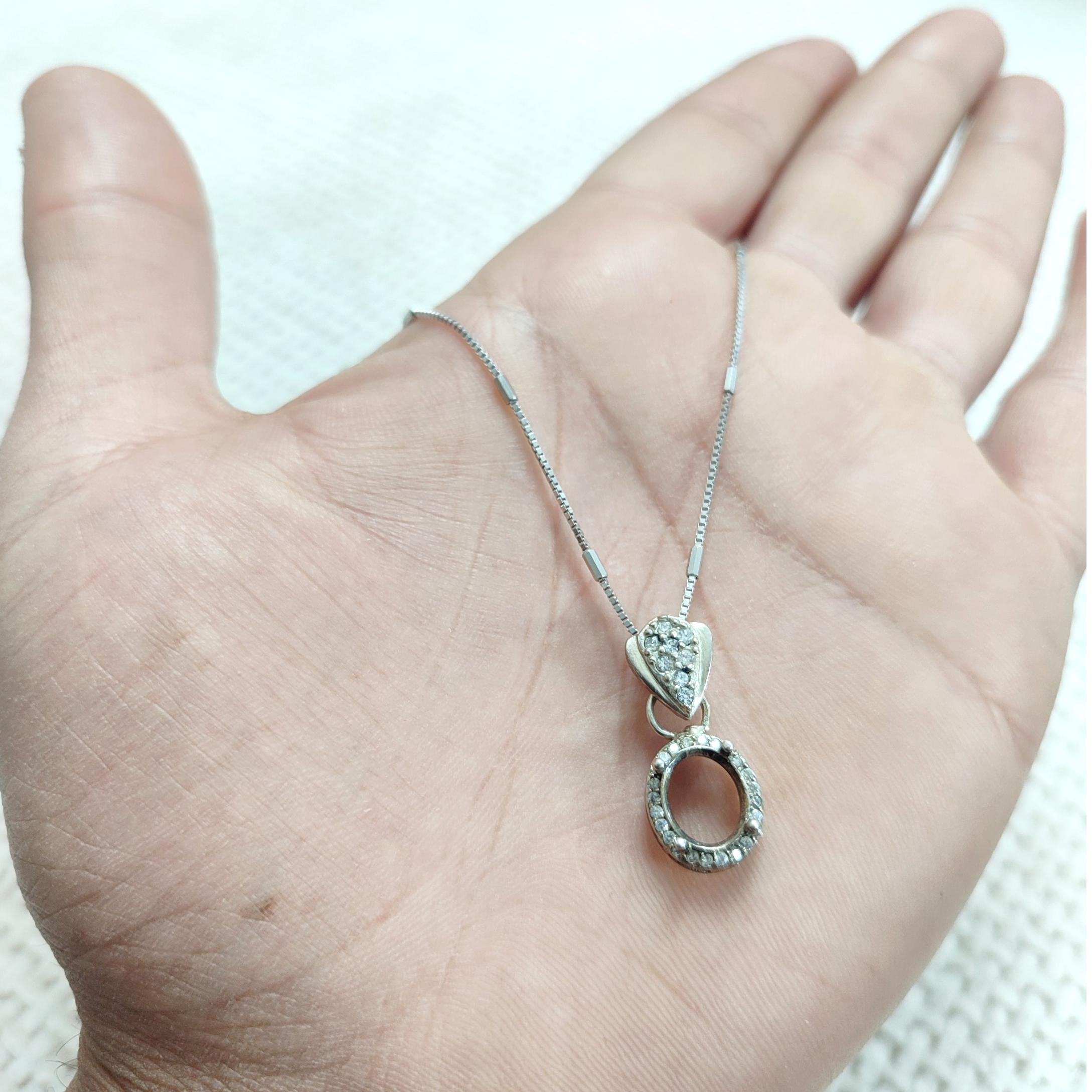 رکاب پایه گردنی 925 ایتالیا دستساز روکش طلاسفید