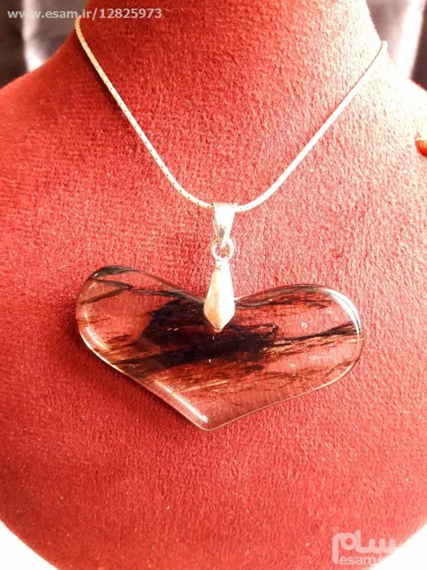 گردنی دُرّ مودارمشکی بهمراه آویز و زنجیر نقره