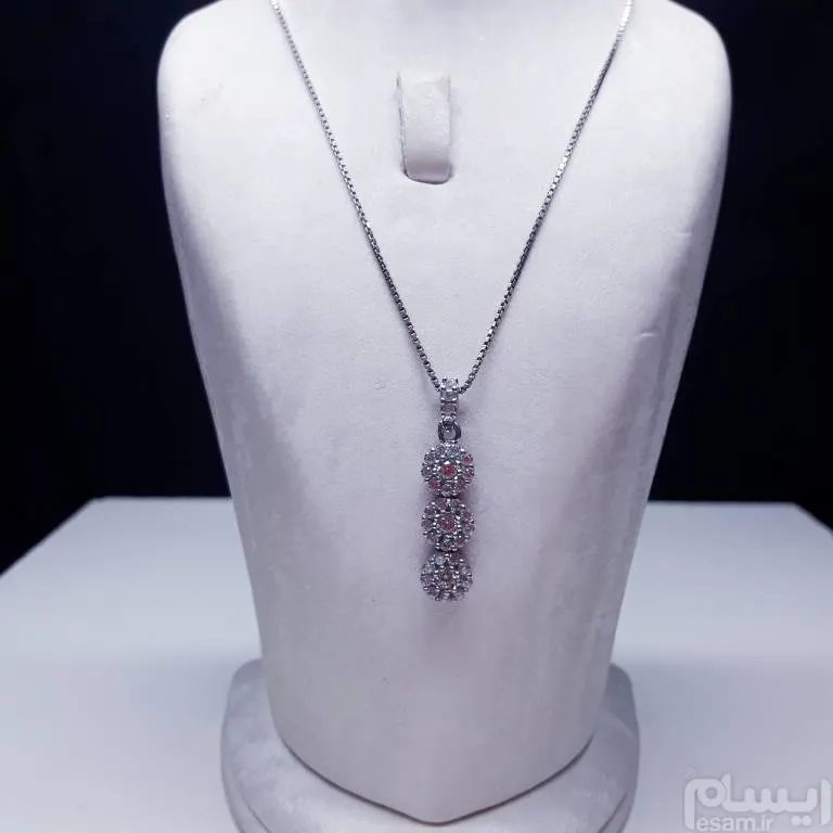 مزایده گردنی طرح 3 گل فلاورز تایلندی دستساز