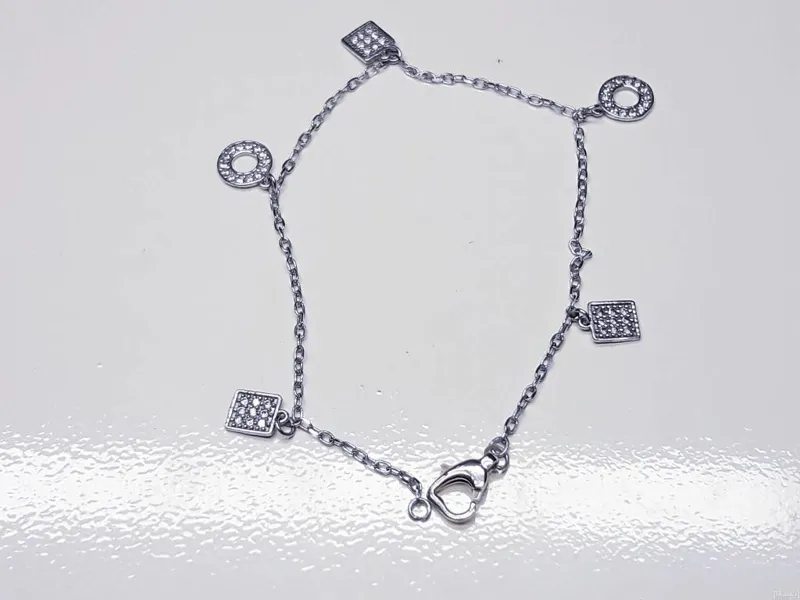 دستبند نقره تمام دستساز تایلندی اصل نگینکاری