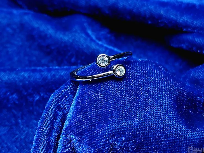 انگشتر زنانه ایتالیایی آبکاری آب طلا سفید دستساز
