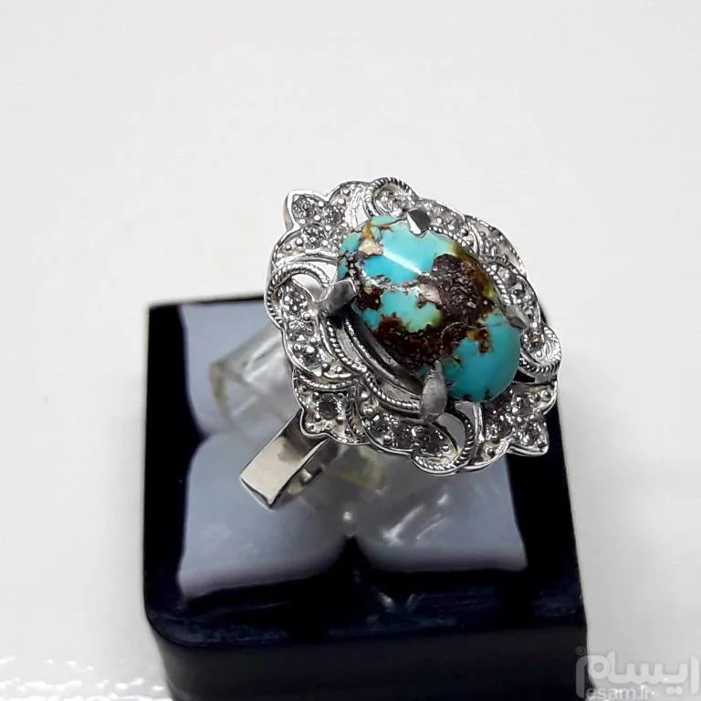 مزایده انگشتر فیروزه نیشابوردستساز نگینکاری