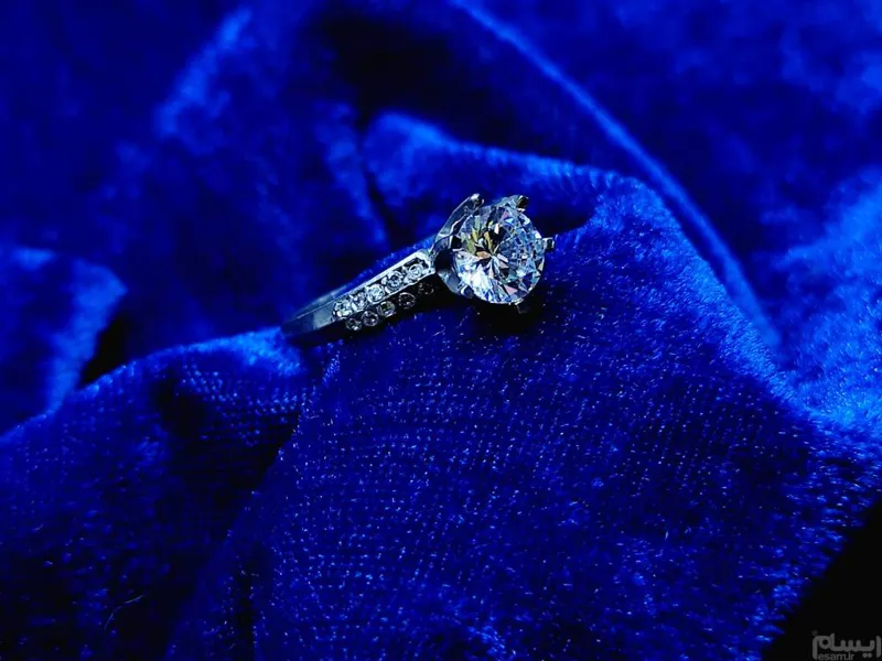 انگشتر زنانه ایتالیایی آبکاری آب طلا سفید دستساز