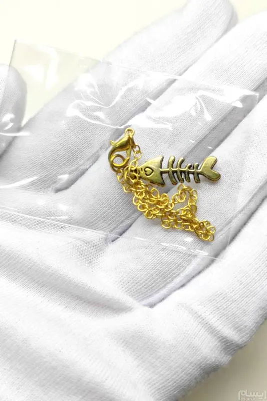 آویز ساعت استیل رنگ ثابت طرح ماهی