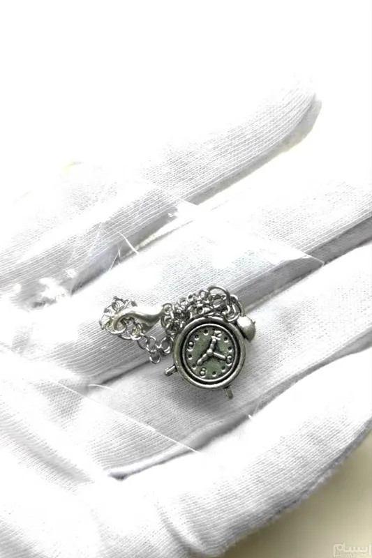 آویز ساعت استیل رنگ ثابت طرح ساعت