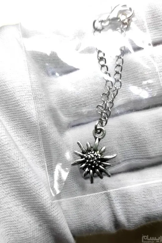 آویز ساعت استیل رنگ ثابت طرح گل