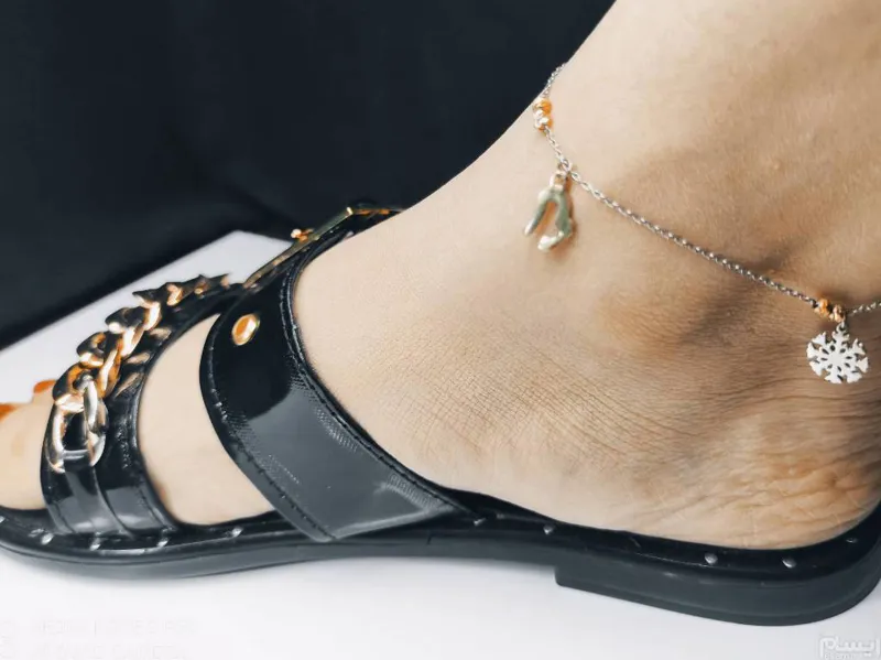 پابند نقره طرحدار جدید دستساز خارجی