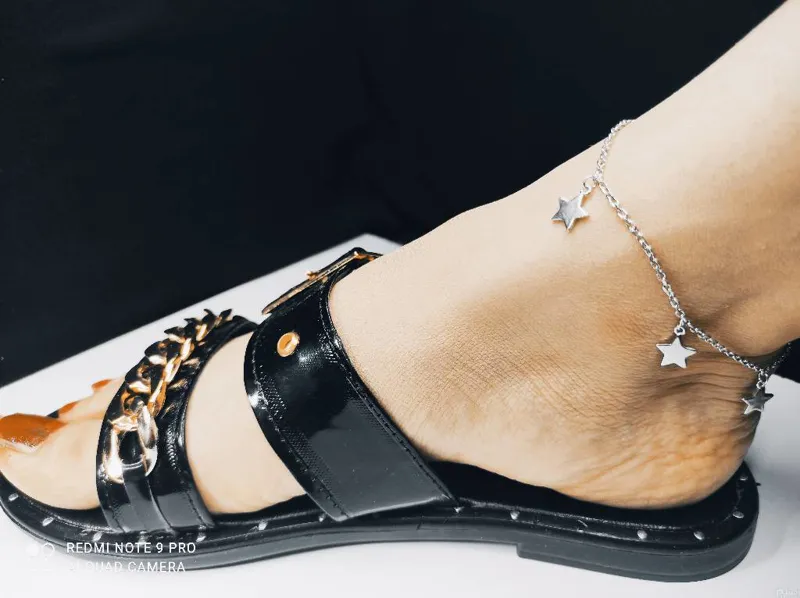 پابند نقره طرح ستاره دستساز خارجی