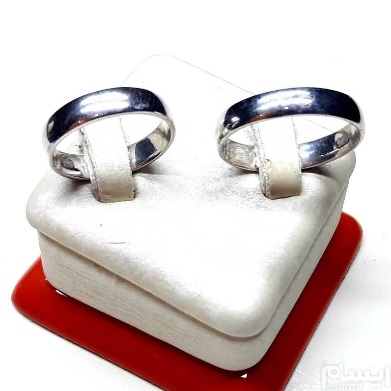 حلقه ست نقره دستساز رینگی با اب آب طلا سفید براق