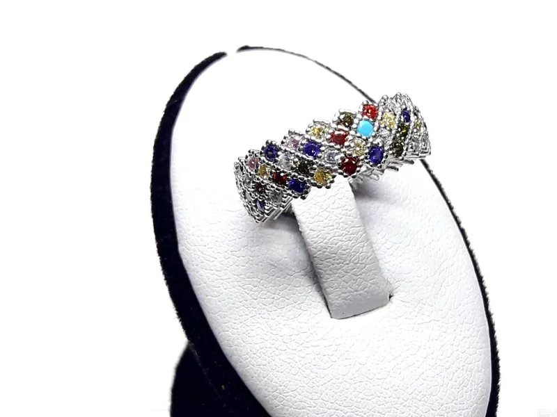 حلقه نقره تمام دستساز نگیندارتایلندی مینا