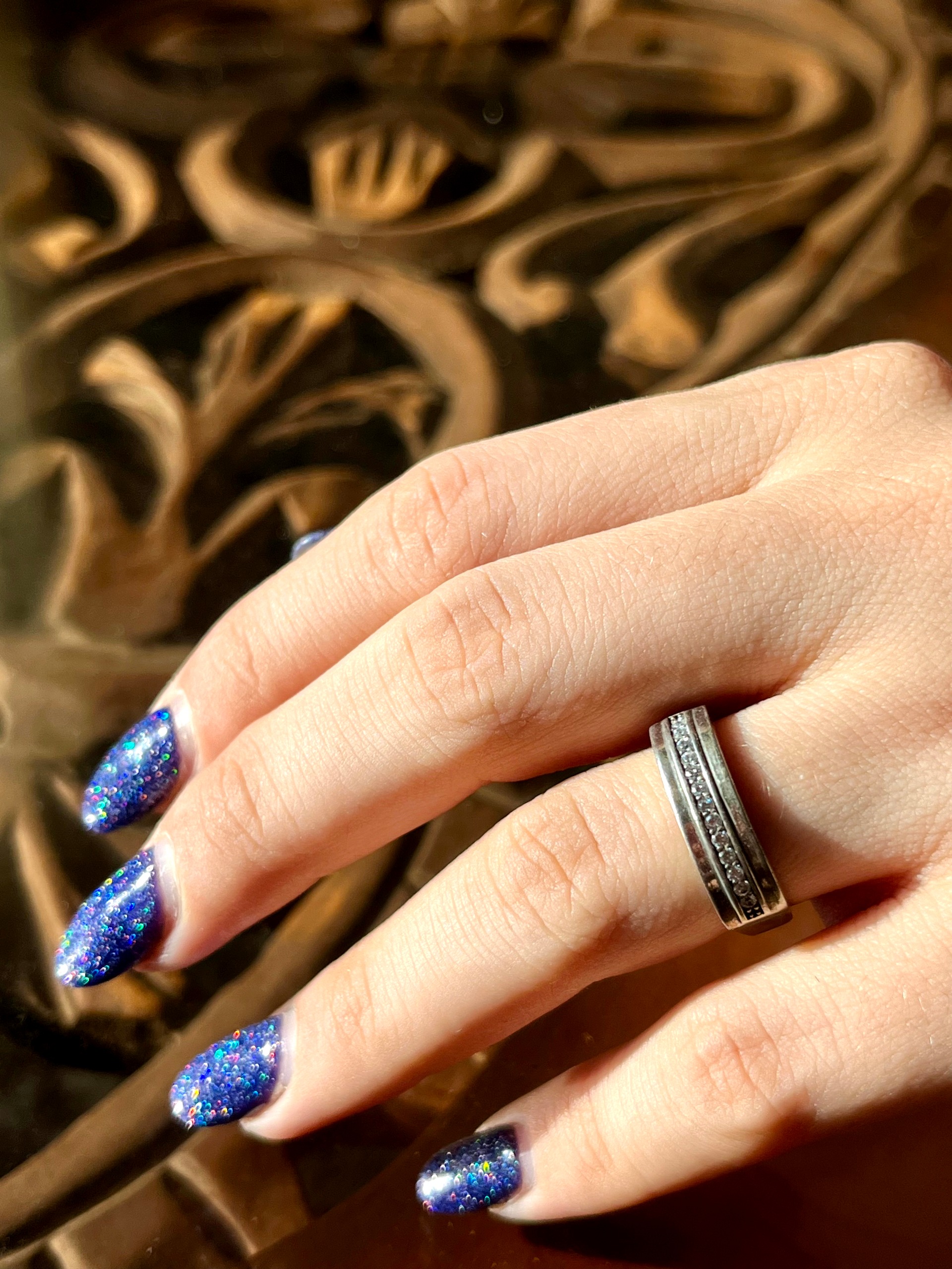 حلقه ایتالیا اسپرت دستساز نگینکاری و آب طلاسفید