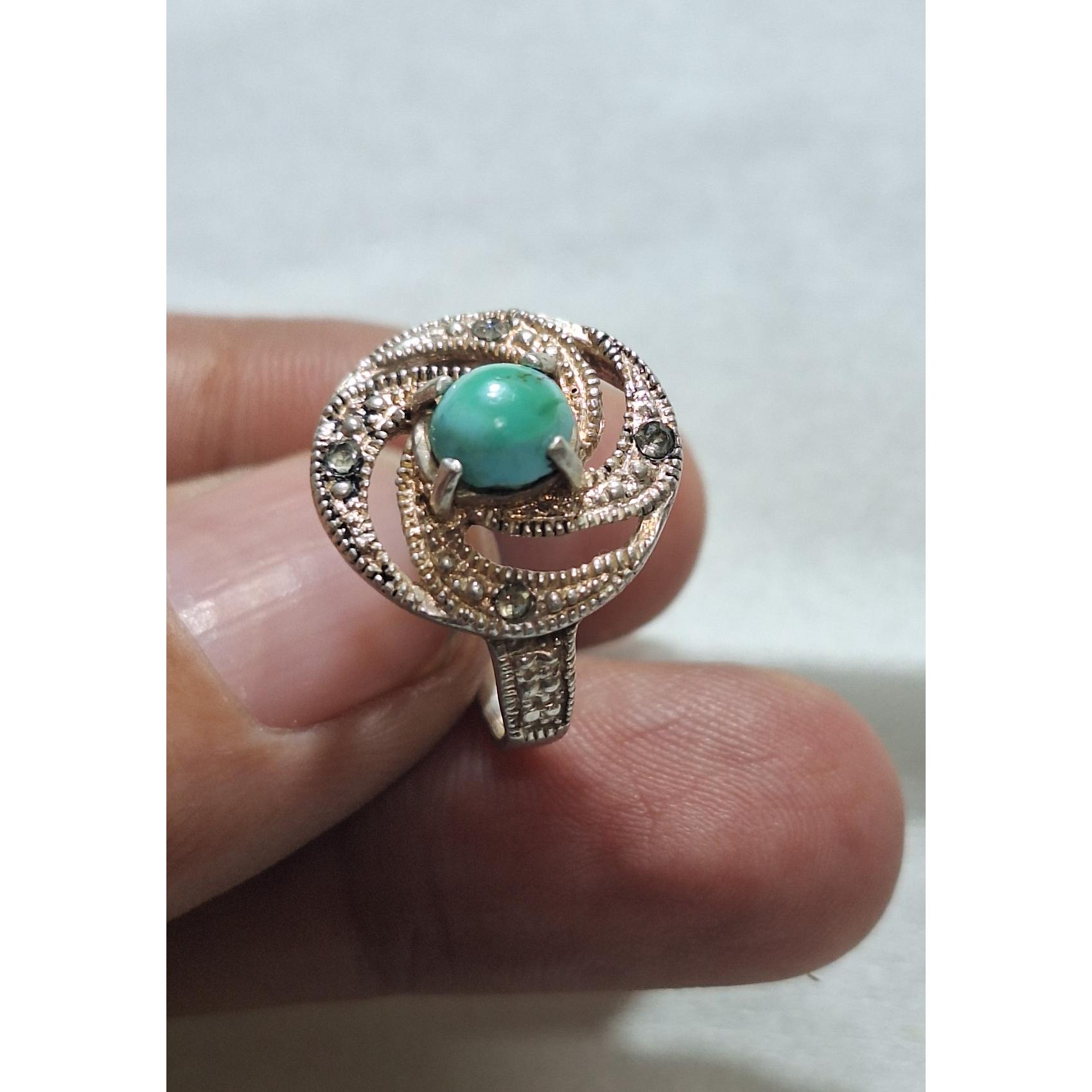 انگشتر نقره زنانه فیروزه نیشابور