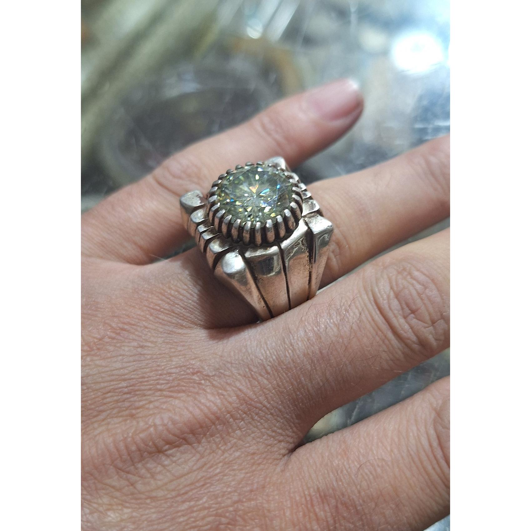 انگشتر35گرمی نگین موزانایت