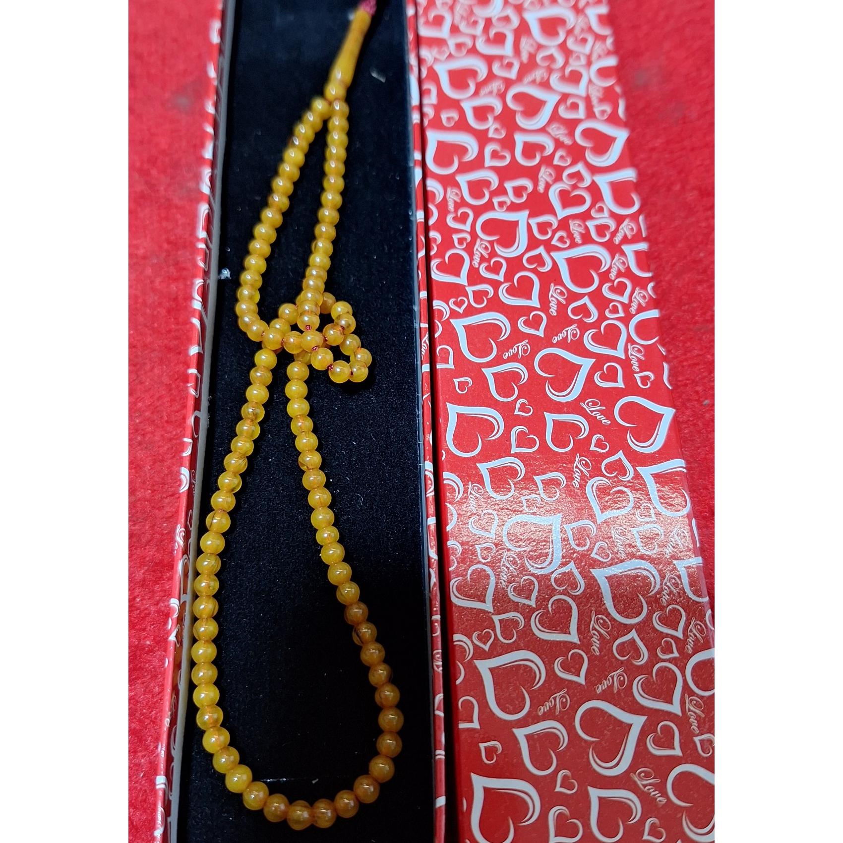 ریزترین تسبیح کهربا تاجری