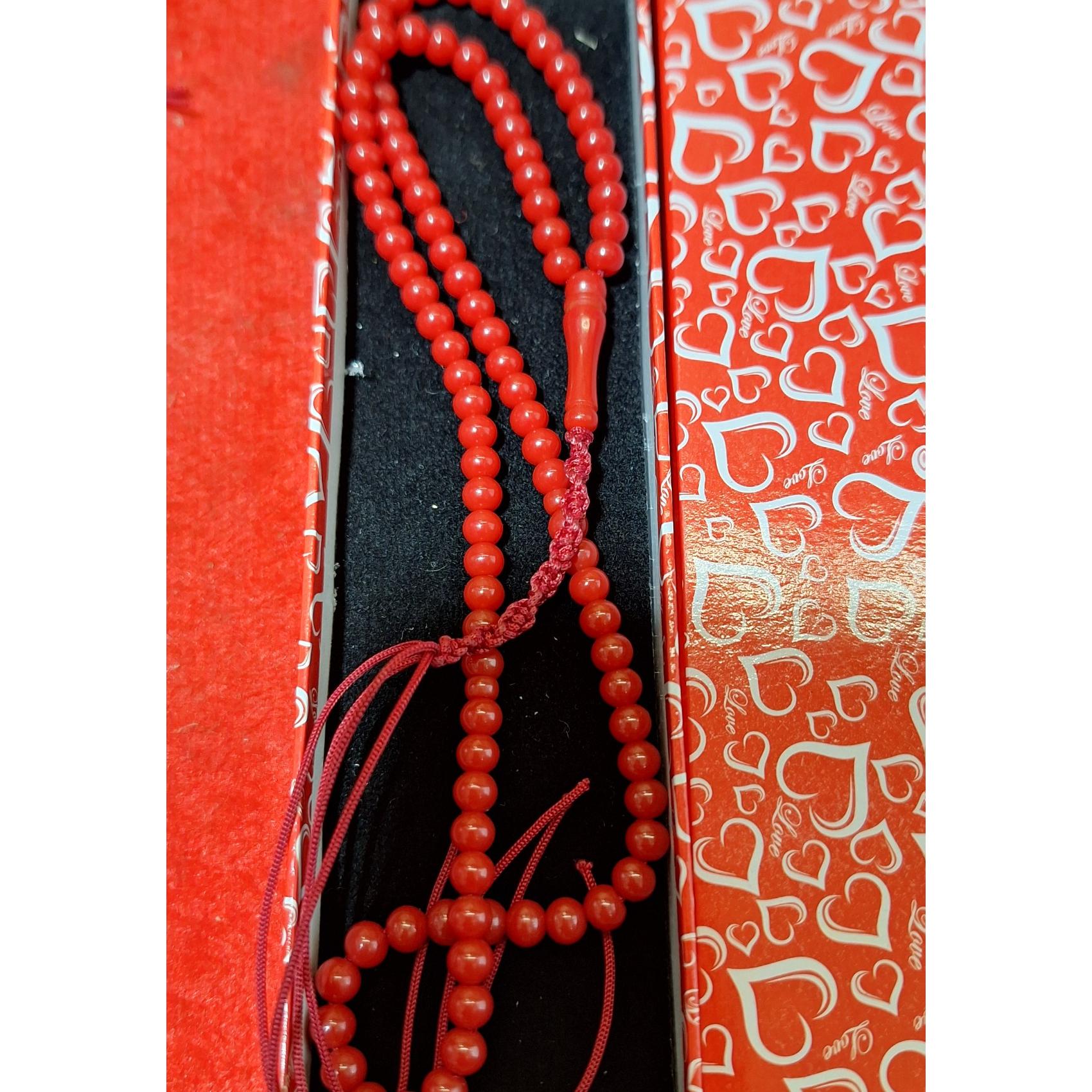 تسبیح سندلوس مرجانی کمیاب