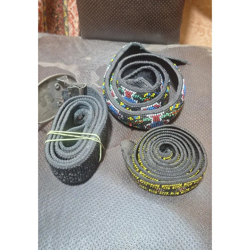 کمربند قدیمی منجق بافت