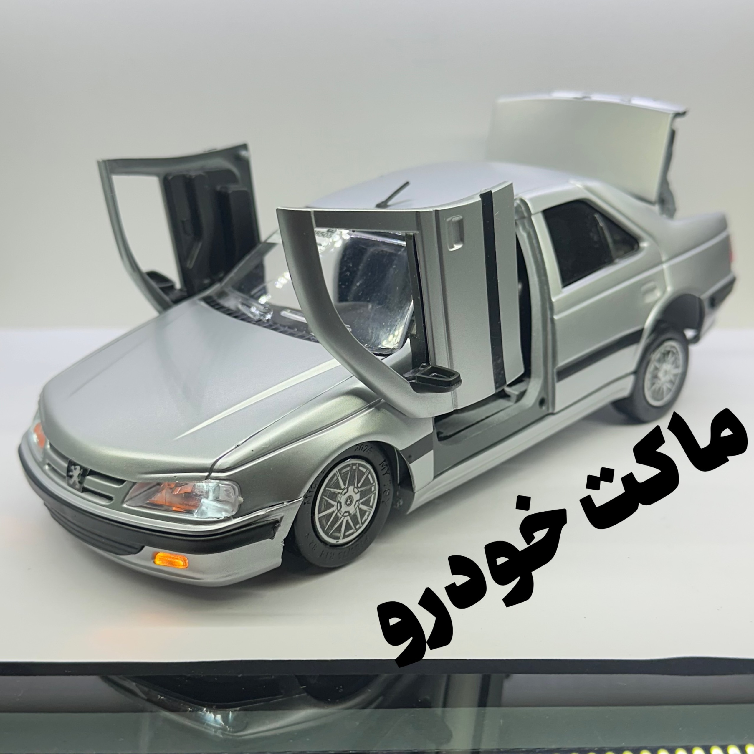 ماکت پژو پرشیا ELX نقره ای چراغدار