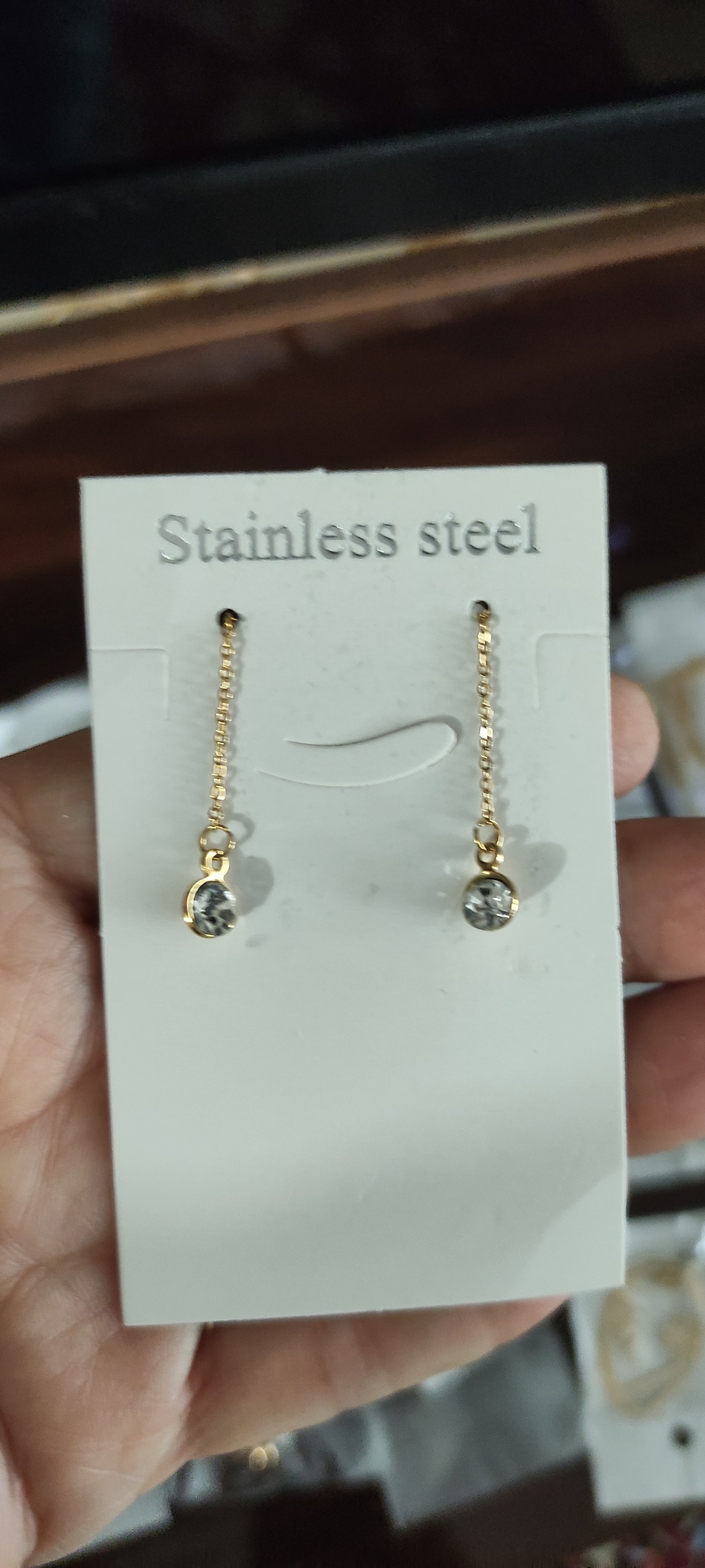 گوشواره استیل کپی طلا