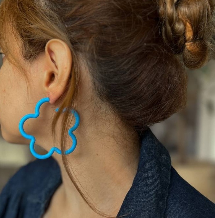 گوشواره سبک با میخ نقره