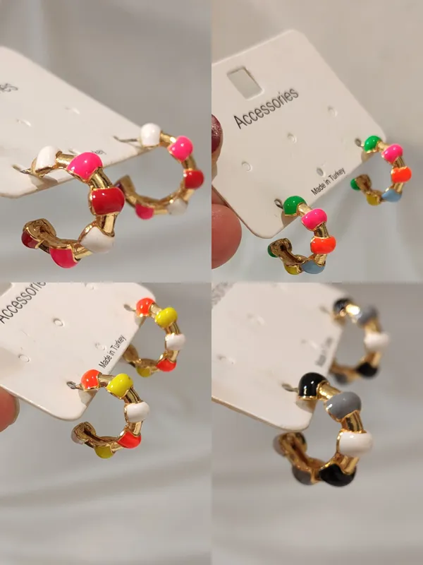 گوشواره رنگی واردات ترک