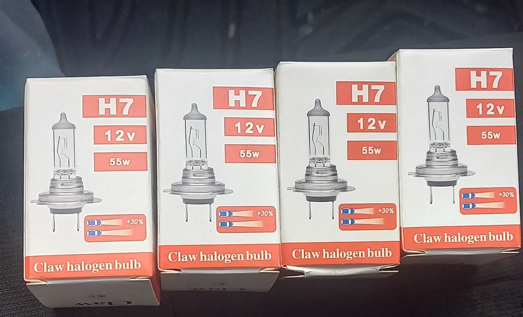 2عدد لامپ H7 12V 55w یک جفت لامپ