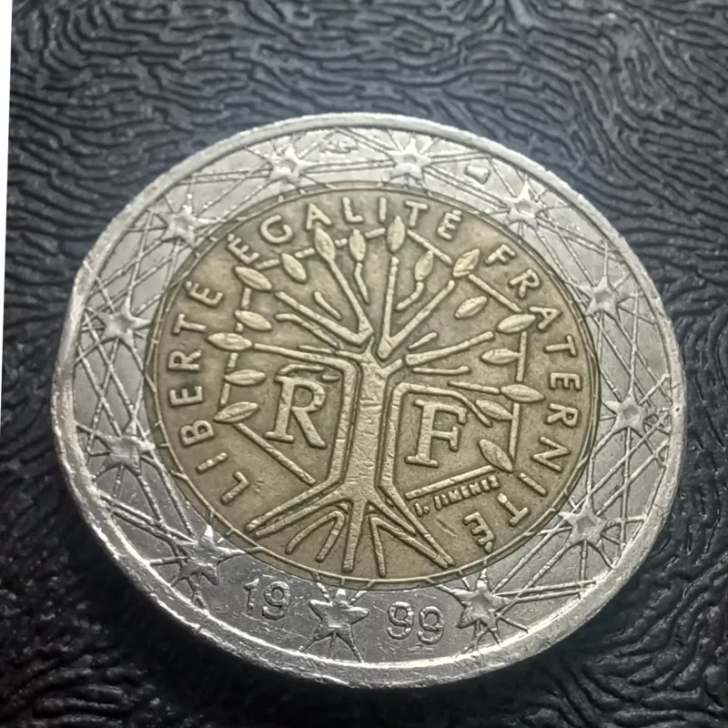 سکه 2 یورو 1999 فرانسه کمیاب کلکسیونی