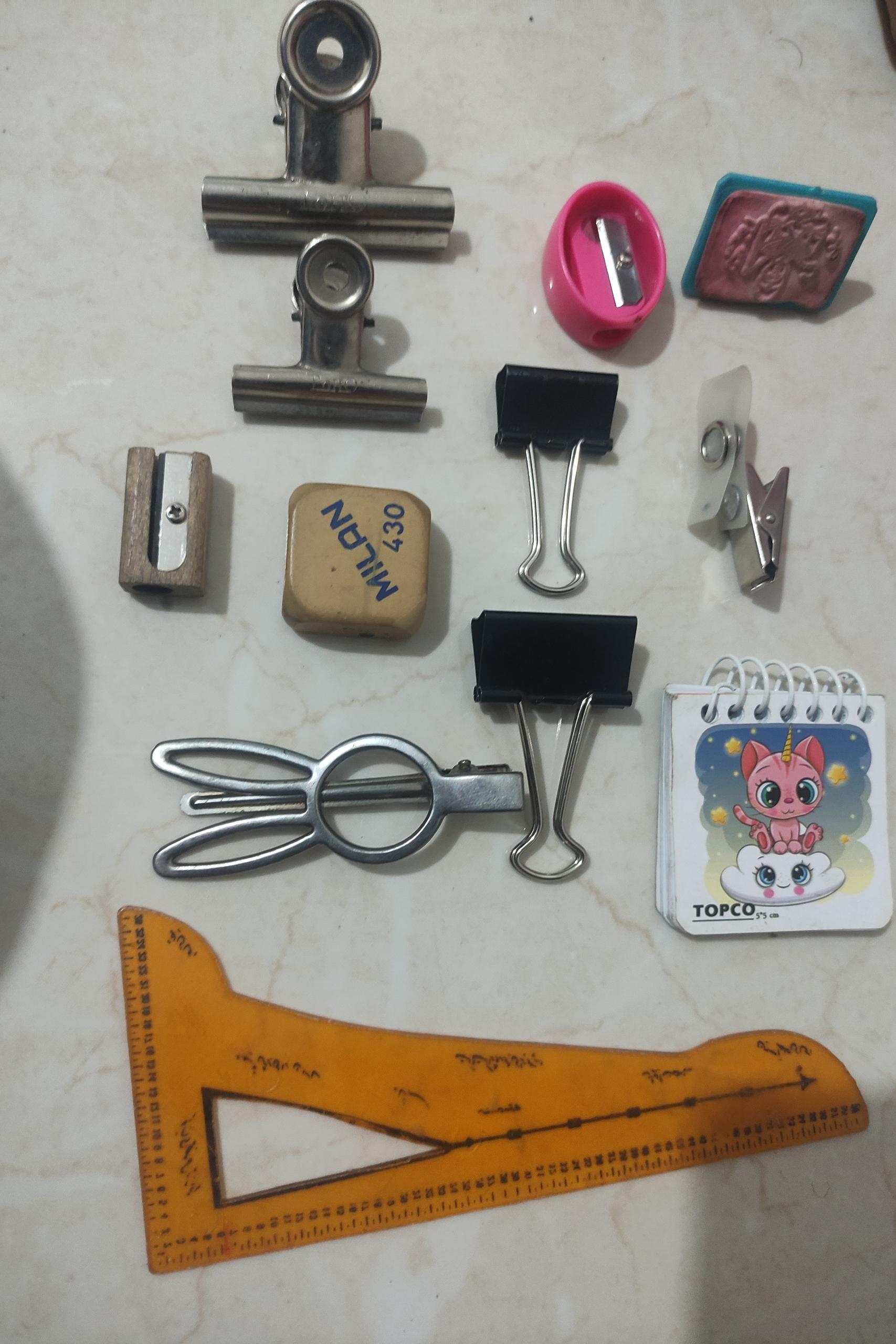 12 قطعه لوازم التحریر اکثر قدیمی نو و درد و غیر