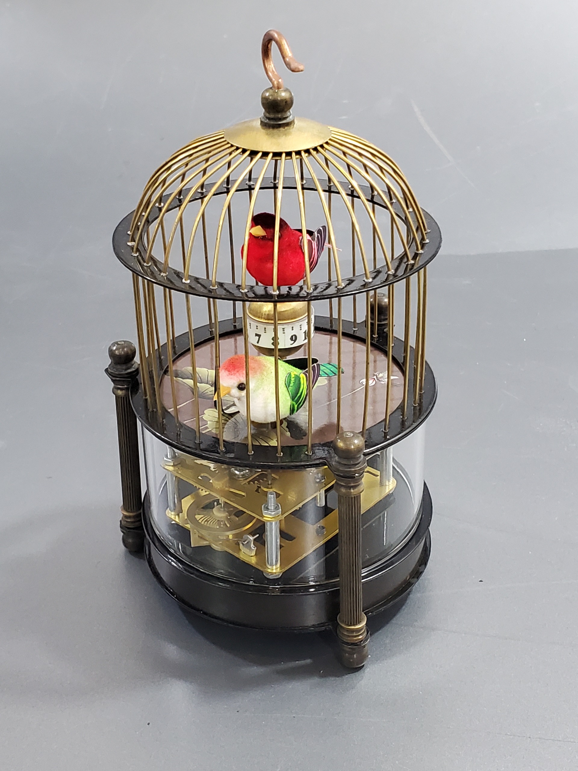 ساعت رومیزی کوکی طرح قفس ارتفاع16