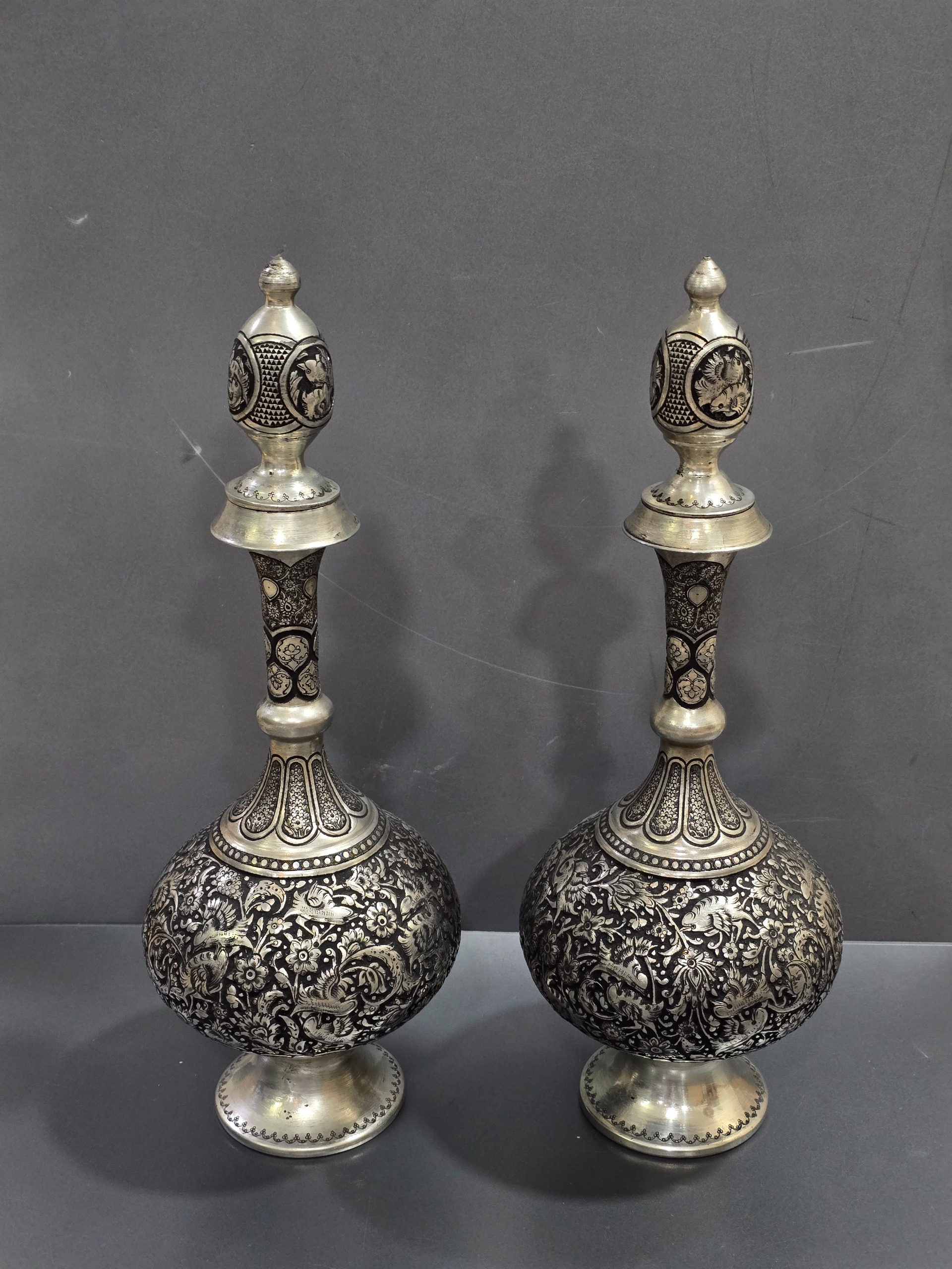 جفت تنگ مسی قلم مرغی کاردست ارتفاع36