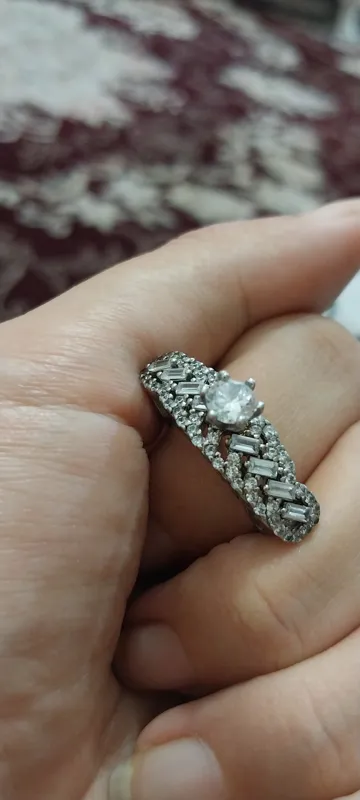 انگشتر نقره 925 زیبا با فاکتور