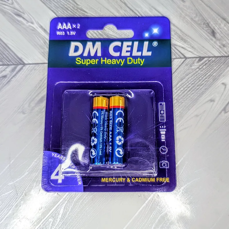 باتری نیم قلمی DM Cell Super Heavy Duty مدل R03