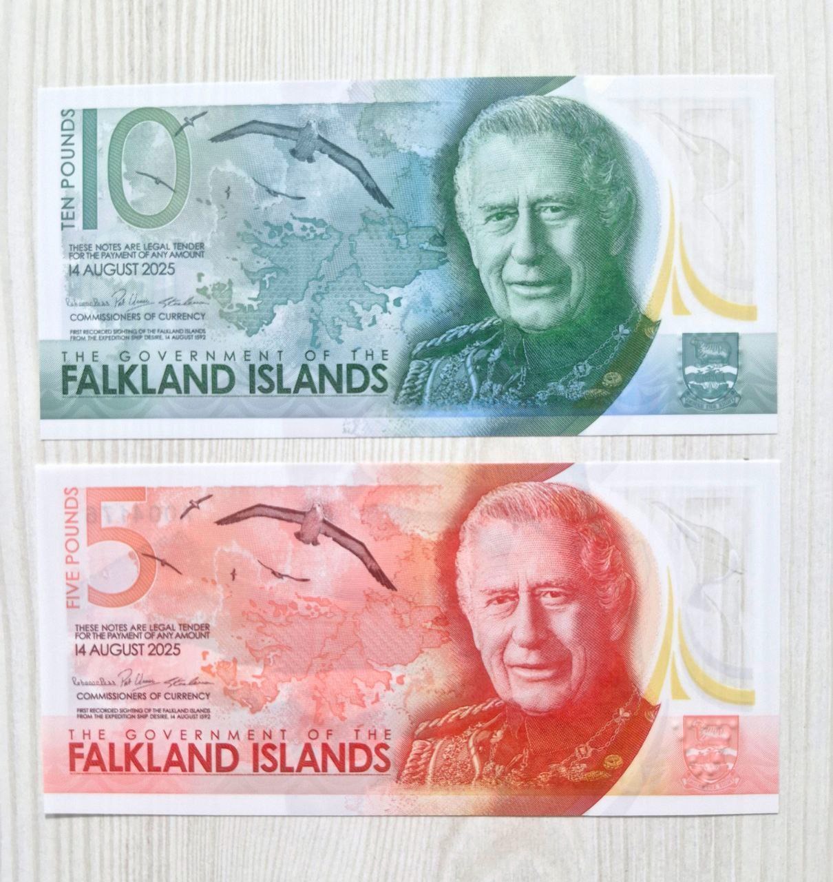 ست نوبرانه و کمیاب 5 و 10 پوند جزایر فالکلند