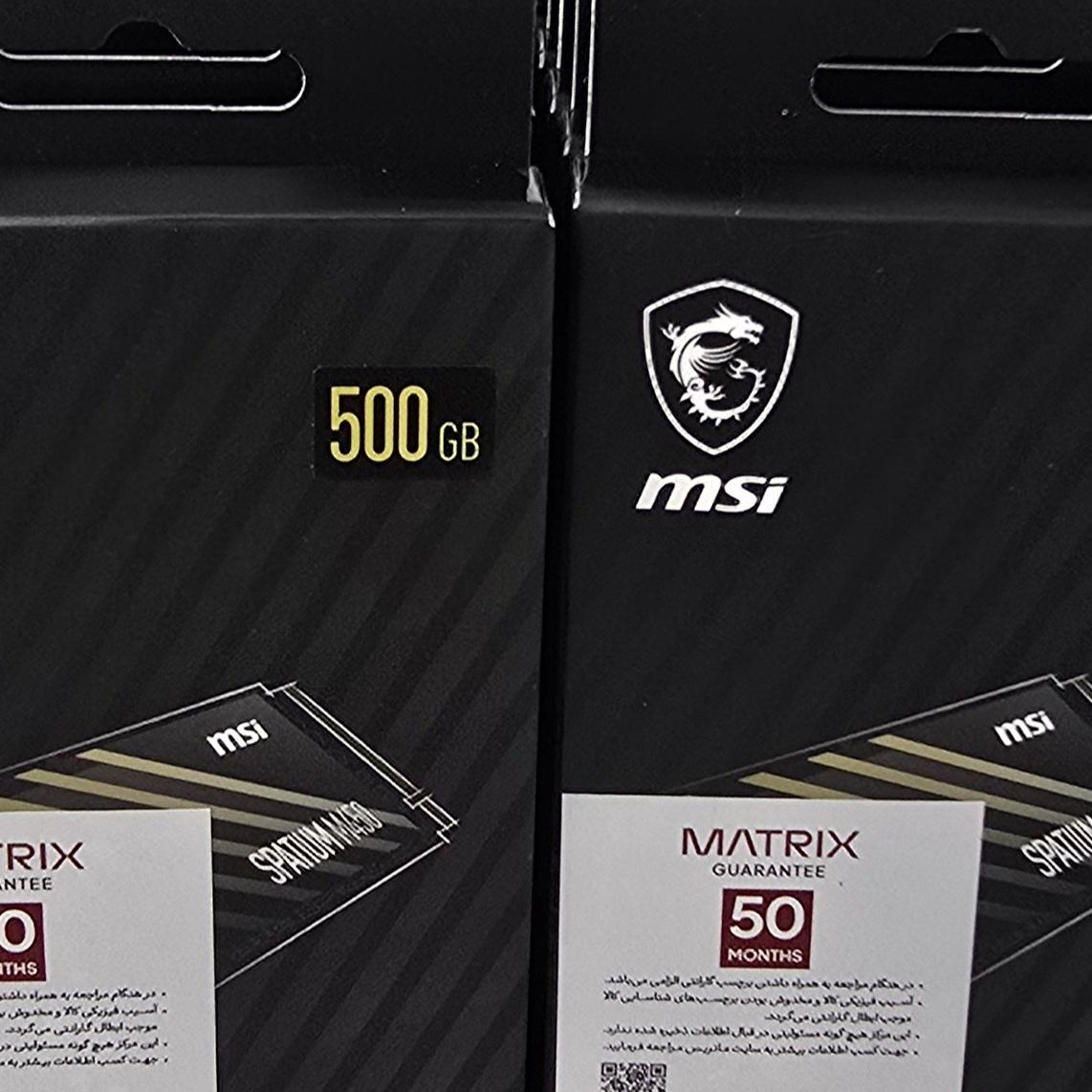 SSD MSI مدل 500G SPATIUM M450 PCIe 4.0 NVMe M.2