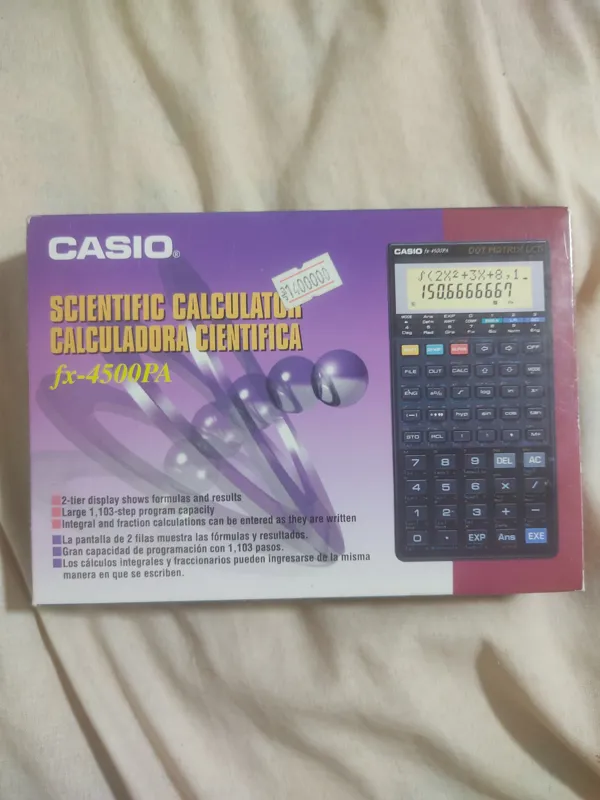 ماشین حساب کاسیو مدل Fx-4500PA