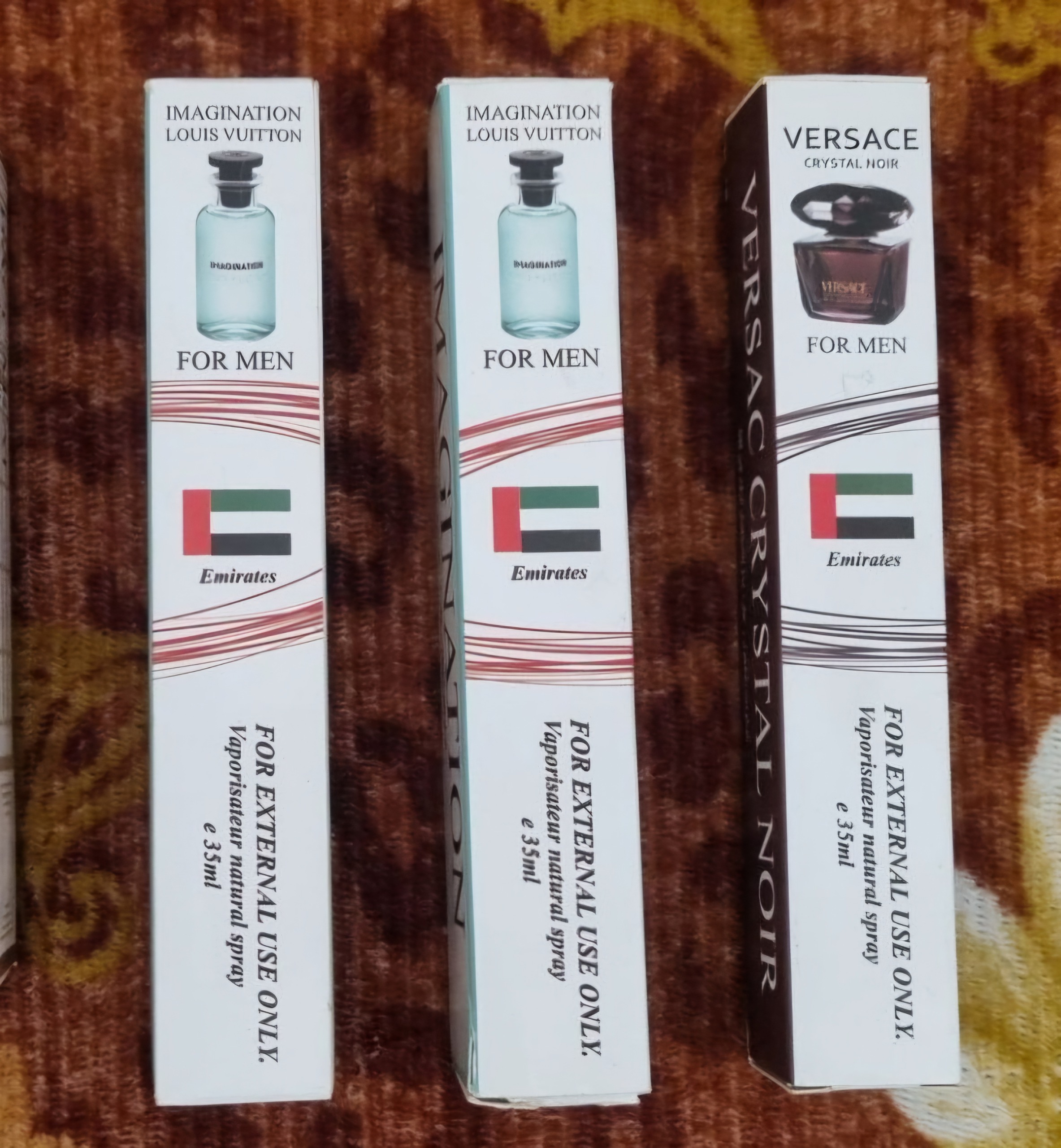 3 عدد ادکلن 35 گرمی با کارتن دونه 500 تومن