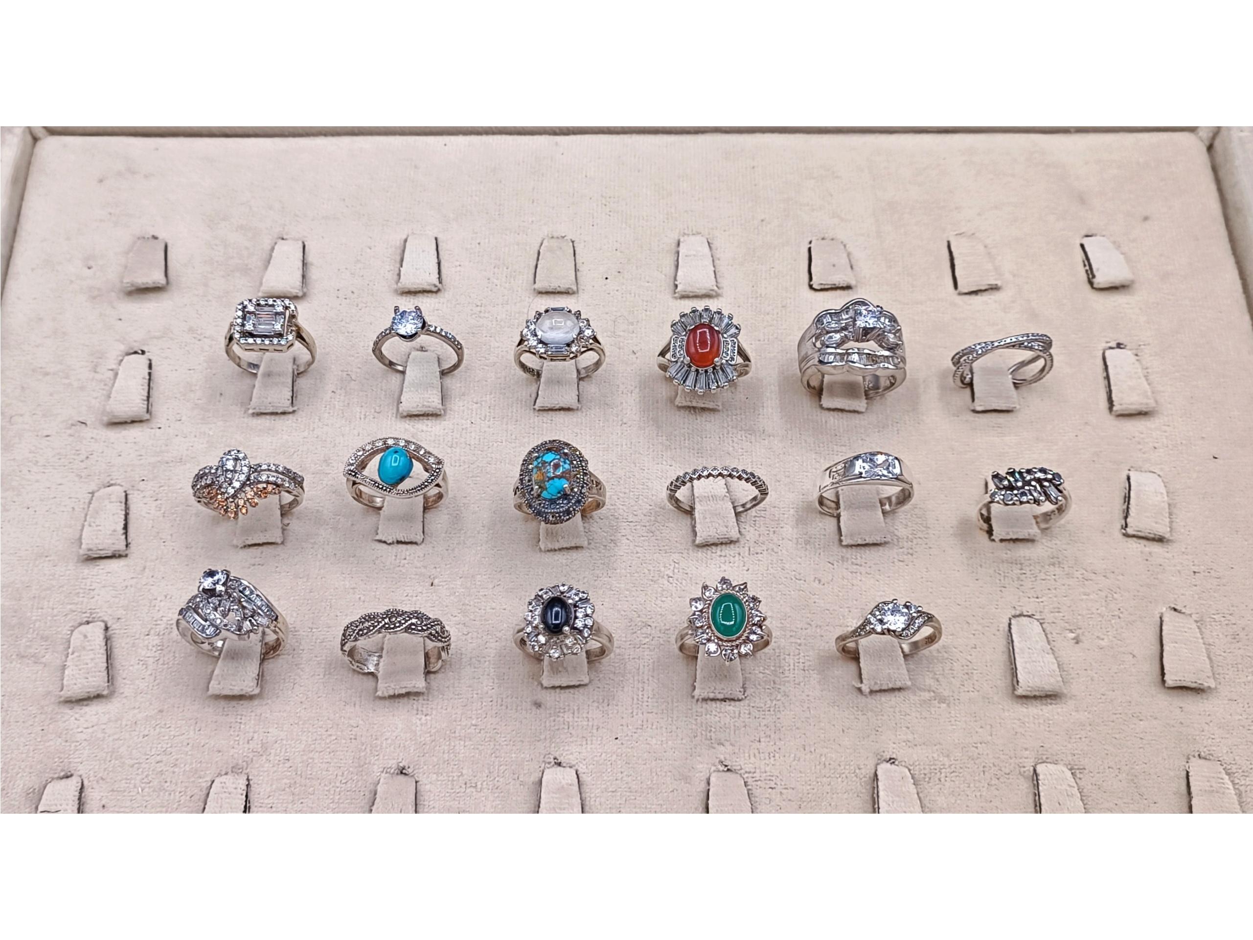 17عدد انگشتر نقره زنانه