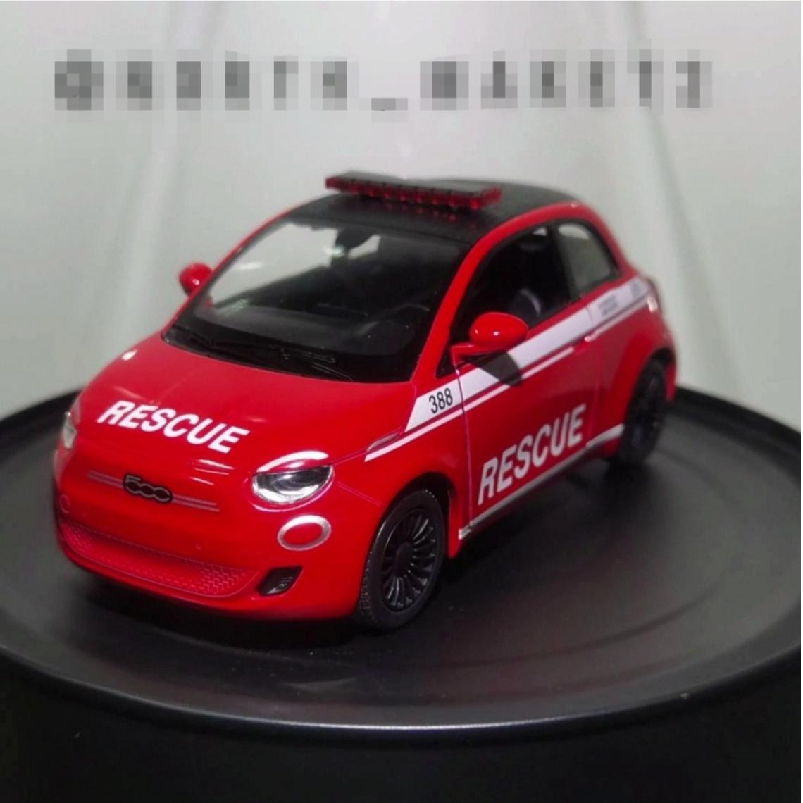 ماکت ماشین فلزی فیات 500 آتشنشانی