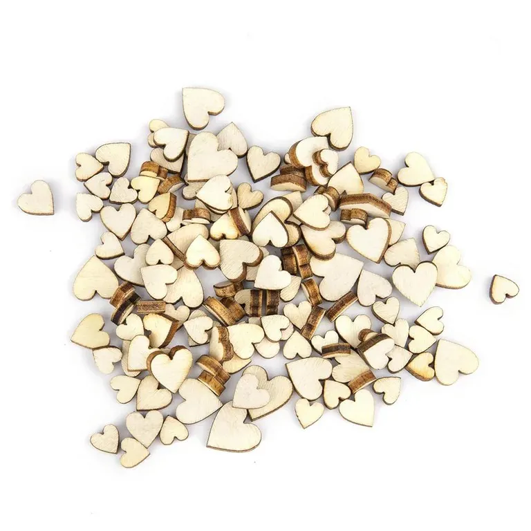 قلب چوبی کاردستی (400 عددی)