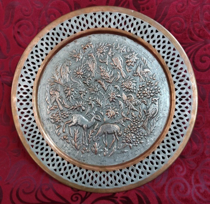 دیوارکوب مسی قلمزنی (پهلوی)