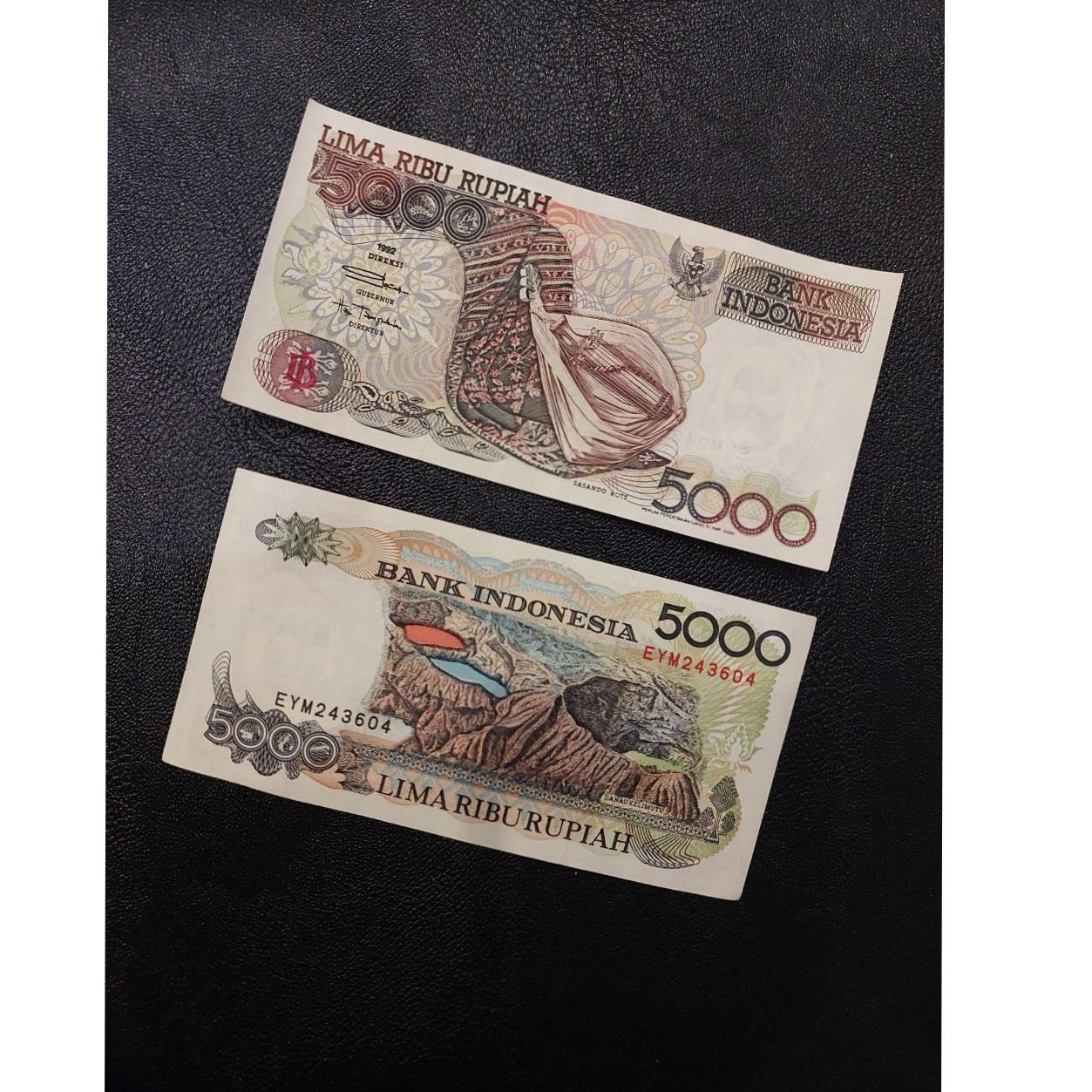 اسکناس کمیاب 5000 لیما اندونزی 1992
