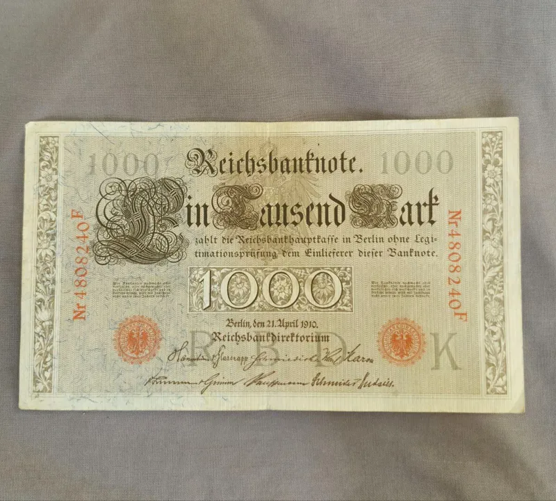 اسکناس تابلویی 1000 مارک آلمان 1910