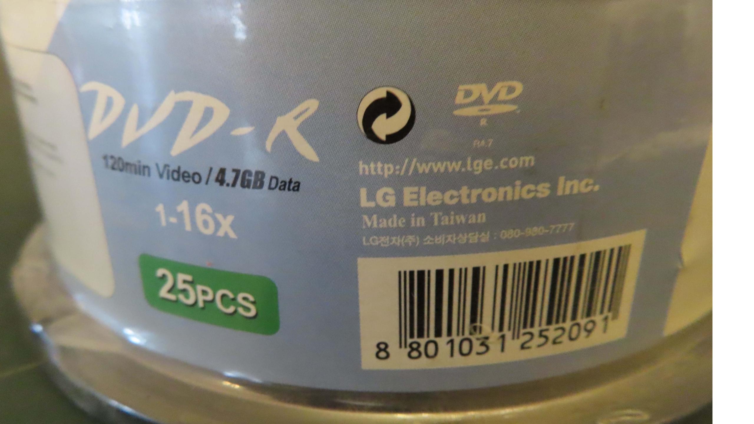 دی وی دی خام تایوانی اصل LG